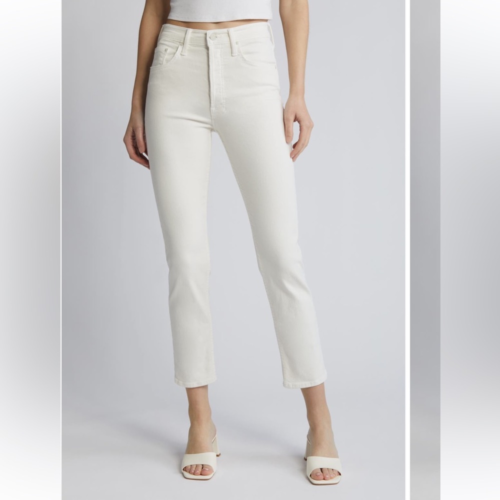 MOTHER high rise ankle length slim leg